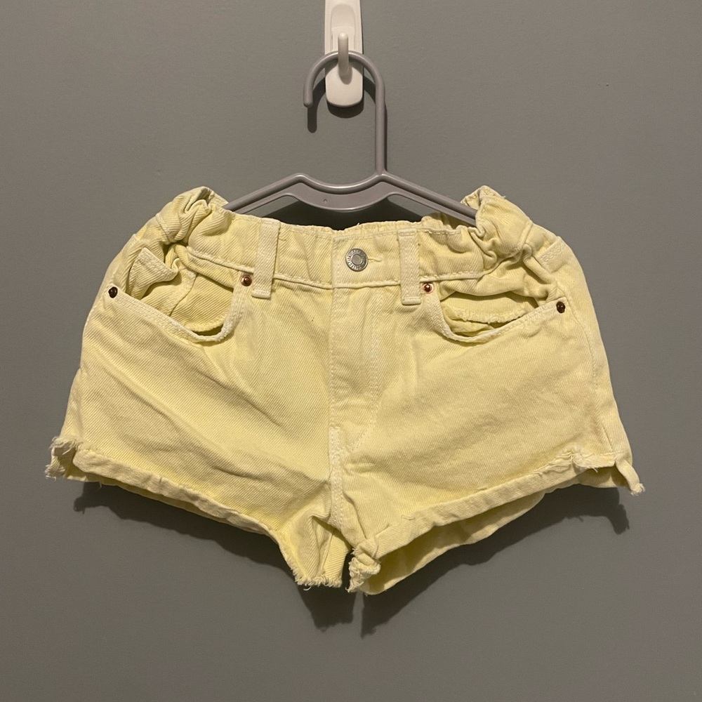 ZARA Kids‎ | Yellow | MOM FIT DENIM SHORTS 4-5
